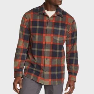 NWT Eddie Bauer Eddie's Fleece Button Up Shirt Men's Sz XXL Alpine Green Pocket